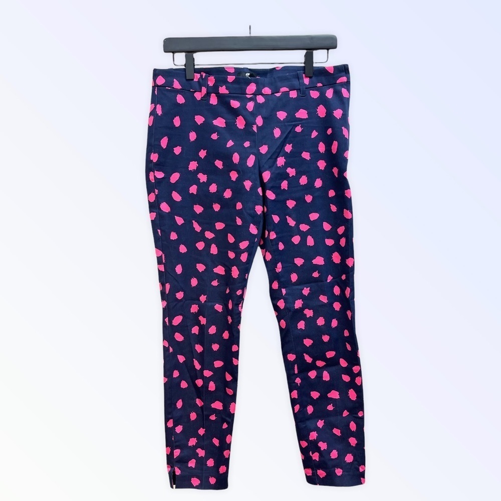 H&m Navy and Pink Spotted Pant